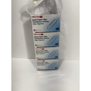 Officemate 99914 Giant Paper Clips Large Silver Steel 8 Boxes (100 Ea) Total 800